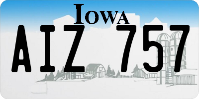 IA license plate AIZ757