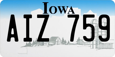 IA license plate AIZ759