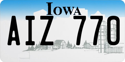 IA license plate AIZ770