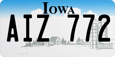 IA license plate AIZ772