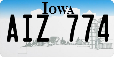 IA license plate AIZ774