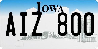IA license plate AIZ800