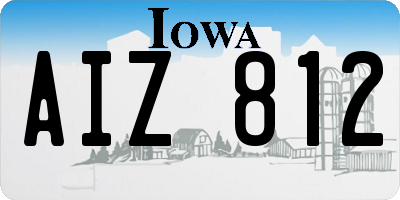 IA license plate AIZ812