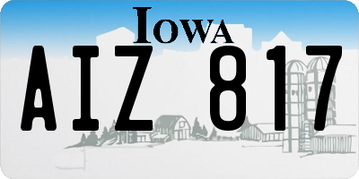 IA license plate AIZ817