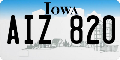 IA license plate AIZ820
