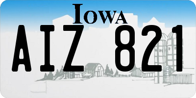 IA license plate AIZ821