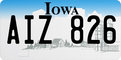 IA license plate AIZ826