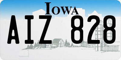 IA license plate AIZ828