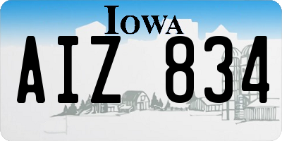 IA license plate AIZ834