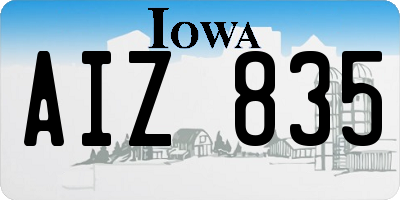 IA license plate AIZ835