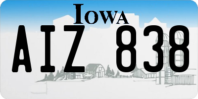 IA license plate AIZ838