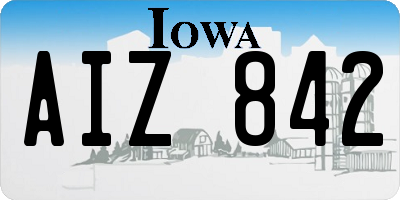 IA license plate AIZ842