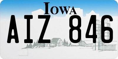 IA license plate AIZ846