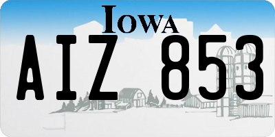 IA license plate AIZ853