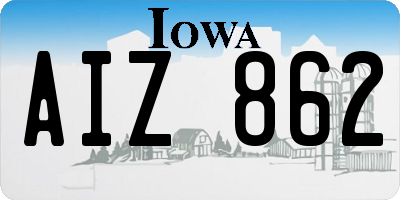 IA license plate AIZ862
