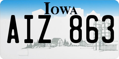 IA license plate AIZ863