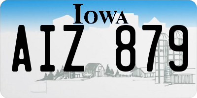 IA license plate AIZ879