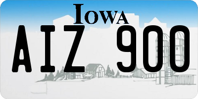 IA license plate AIZ900