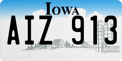 IA license plate AIZ913