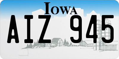 IA license plate AIZ945