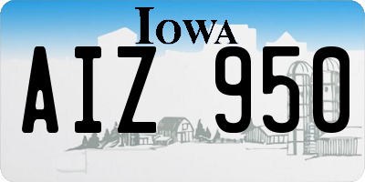 IA license plate AIZ950