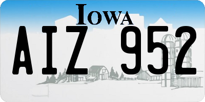 IA license plate AIZ952