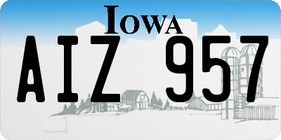 IA license plate AIZ957