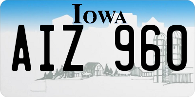 IA license plate AIZ960