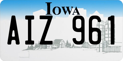 IA license plate AIZ961