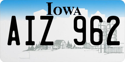 IA license plate AIZ962