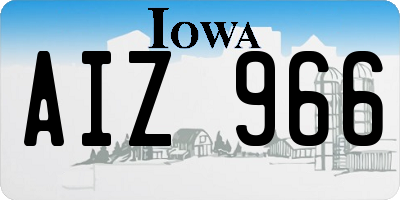 IA license plate AIZ966