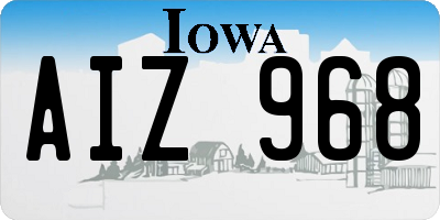IA license plate AIZ968