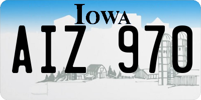 IA license plate AIZ970