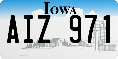 IA license plate AIZ971