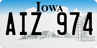 IA license plate AIZ974