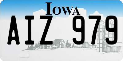 IA license plate AIZ979