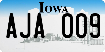 IA license plate AJA009