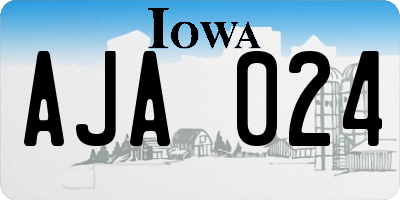 IA license plate AJA024