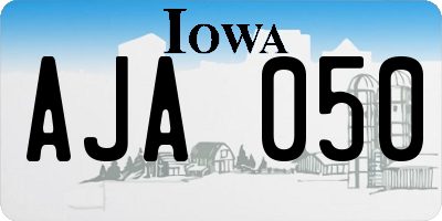 IA license plate AJA050