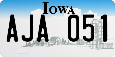 IA license plate AJA051