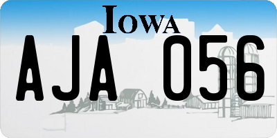 IA license plate AJA056