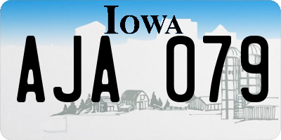 IA license plate AJA079