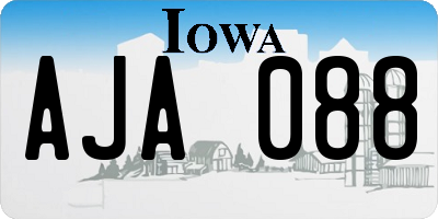 IA license plate AJA088