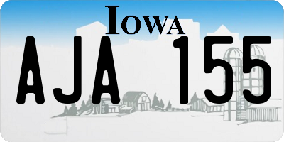 IA license plate AJA155