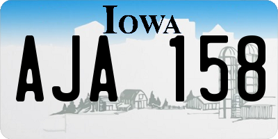 IA license plate AJA158