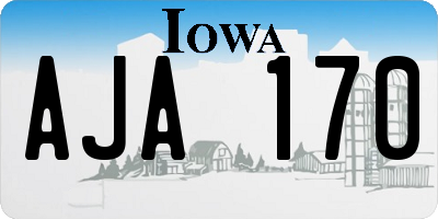 IA license plate AJA170