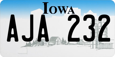IA license plate AJA232