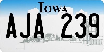 IA license plate AJA239
