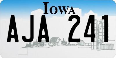 IA license plate AJA241