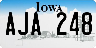 IA license plate AJA248